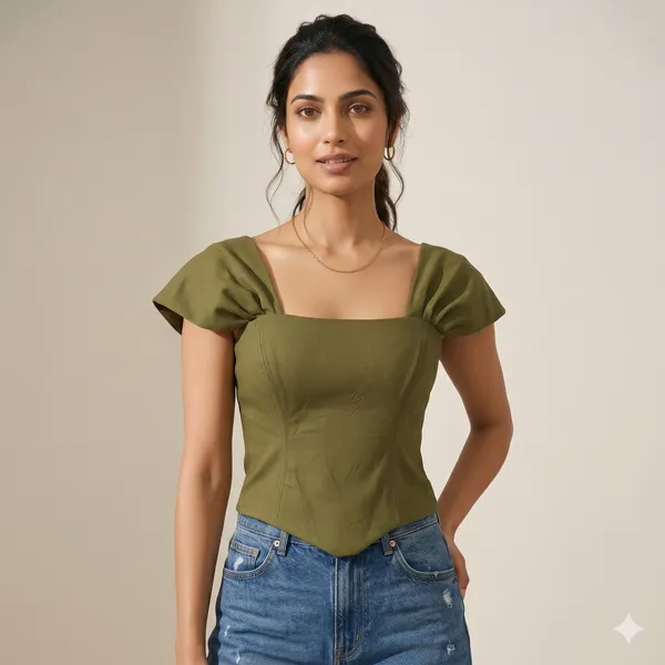 Corset_Top_Off_Shoulder_With_Flared_Sleeves_And_Lace_Up_Back_Olive_Green