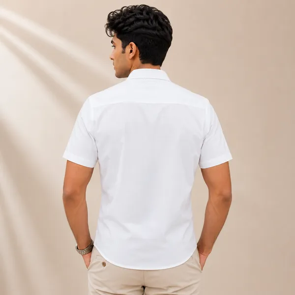 Mens_White_Half_Sleeve_Casual_Shirt
