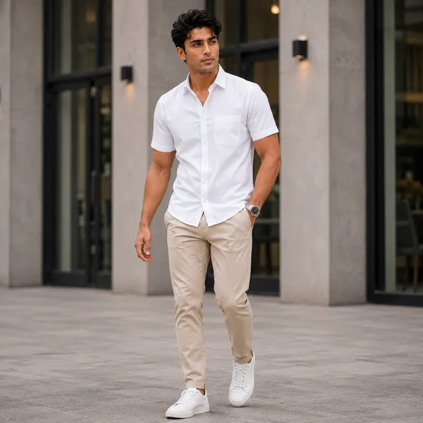 Mens_White_Half_Sleeve_Casual_Shirt