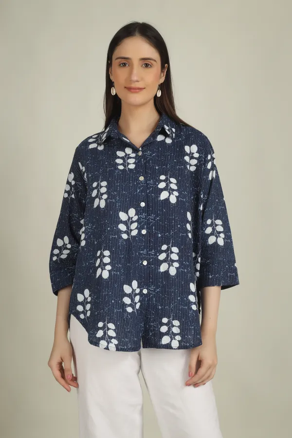 Dark_Blue_Cotton_Relaxed_Fit_Floral_Print_Shirt_For_Women