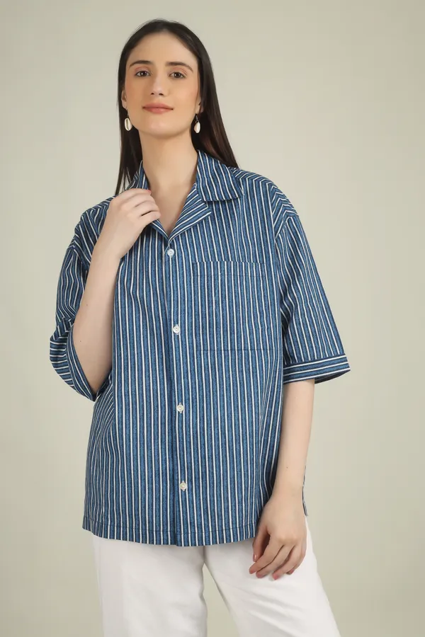 Navy_Blue_Cotton_Relaxed_Fit_Striped_Shirt_For_Women