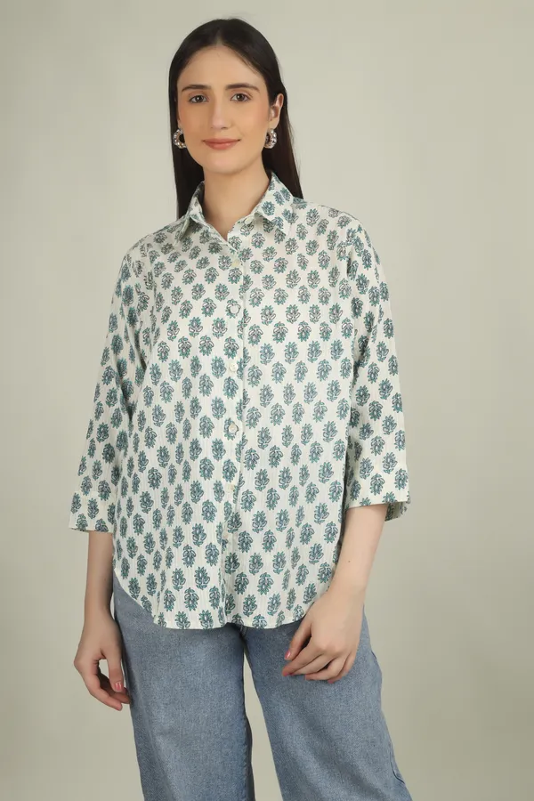 White_Cotton_Relaxed_Fit_Block_Print_Shirt_For_Women