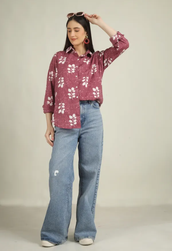 Maroon_Cotton_Regular_Fit_Floral_Print_Shirt_For_Women