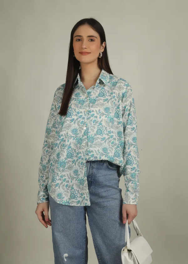 Blue_Cotton_Regular_Fit_Floral_Print_Shirt_For_Women