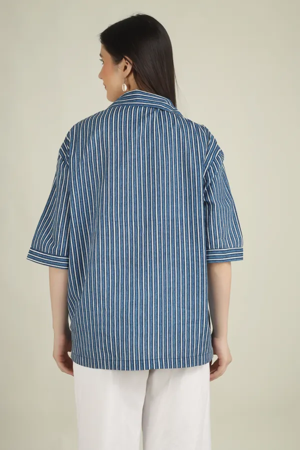 Navy_Blue_Cotton_Relaxed_Fit_Striped_Shirt_For_Women