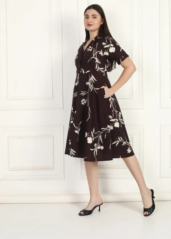 Women_Deep_Brown_Dress