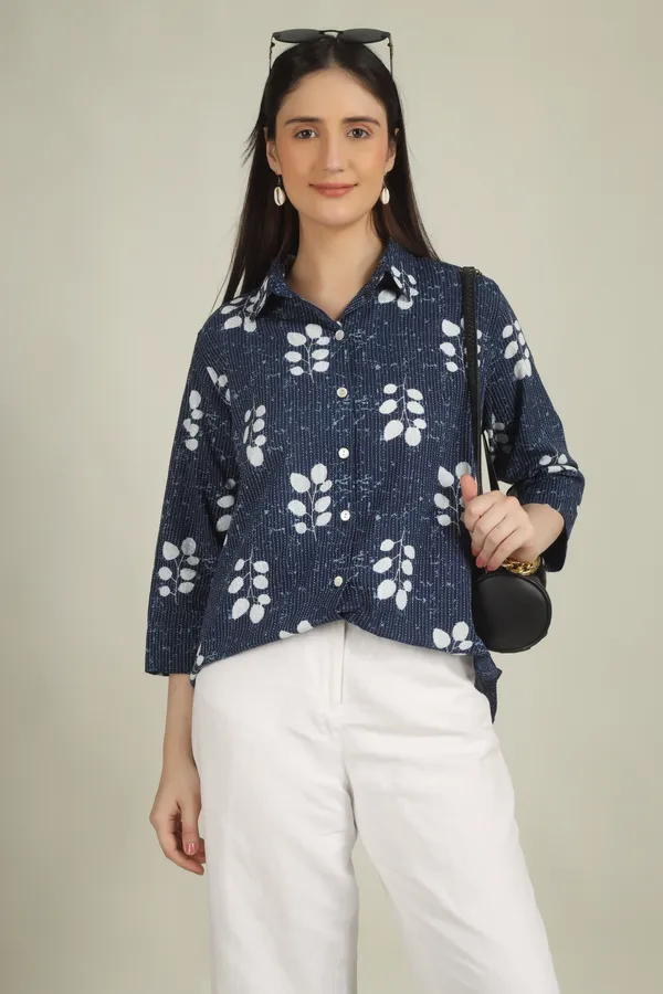 Dark_Blue_Cotton_Relaxed_Fit_Floral_Print_Shirt_For_Women