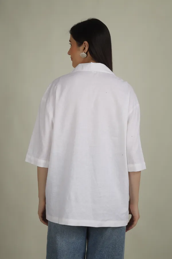 White_Cotton_Oversized_Button_Down_Shirt_For_Women
