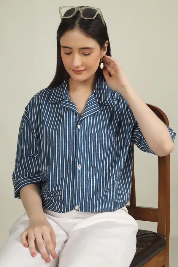 Navy_Blue_Cotton_Relaxed_Fit_Striped_Shirt_For_Women