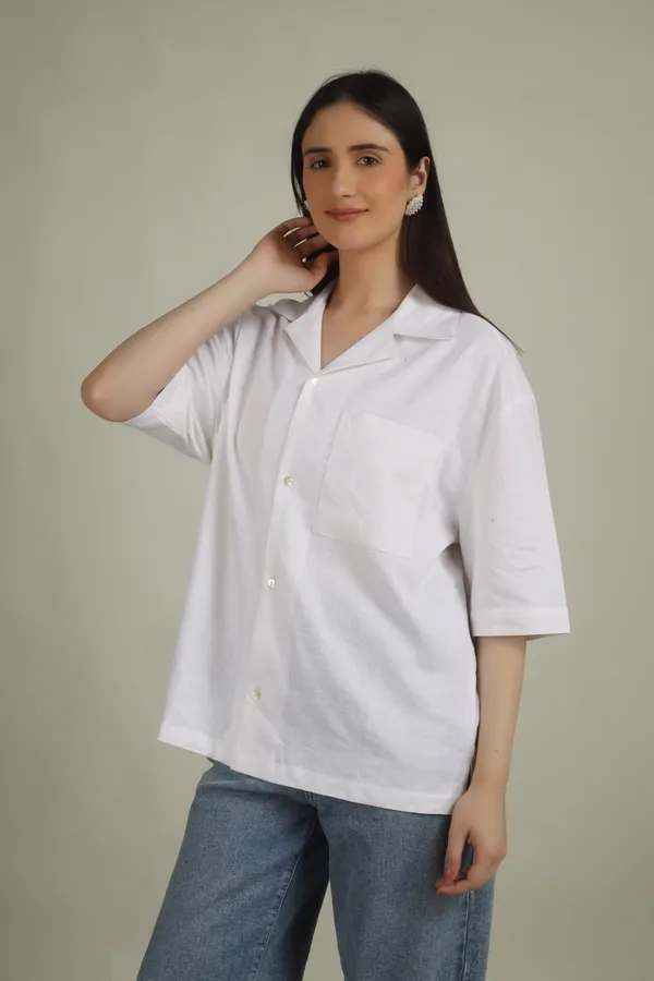 White_Cotton_Oversized_Button_Down_Shirt_For_Women