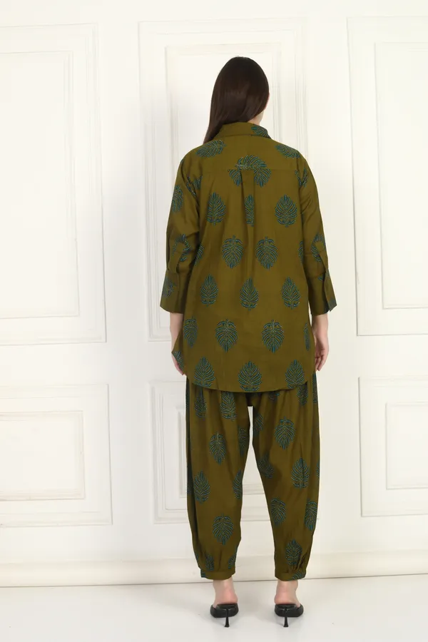 Women_Afghani_Olive_Printed_Co-Ord_Set