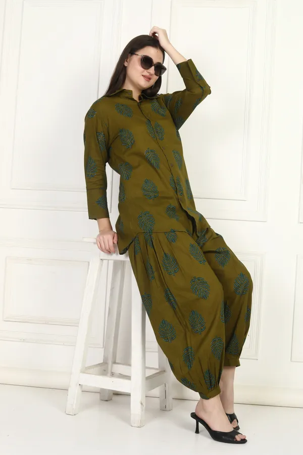Women_Afghani_Olive_Printed_Co-Ord_Set