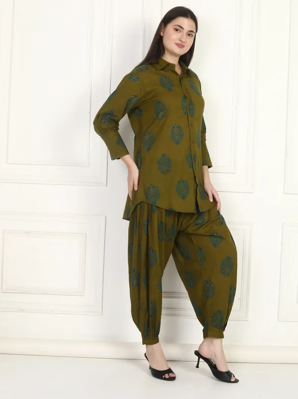 Women_Afghani_Olive_Printed_Co-Ord_Set