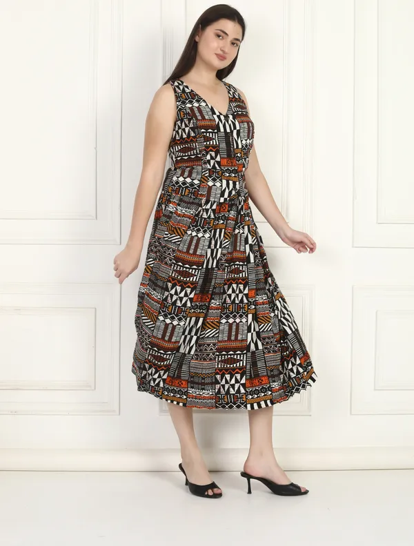 Women_Black_Multi_Skirt_Top
