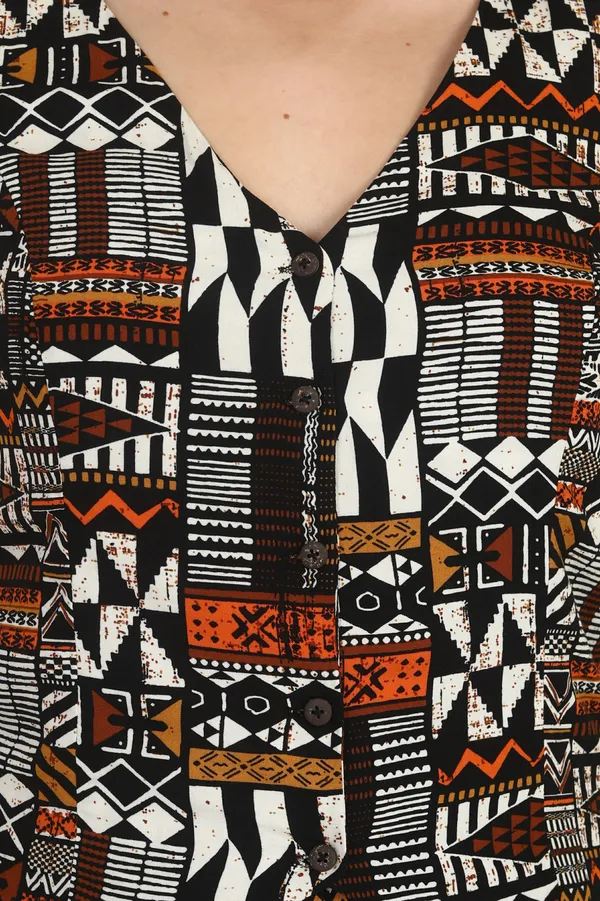 Women_Black_Multi_Skirt_Top
