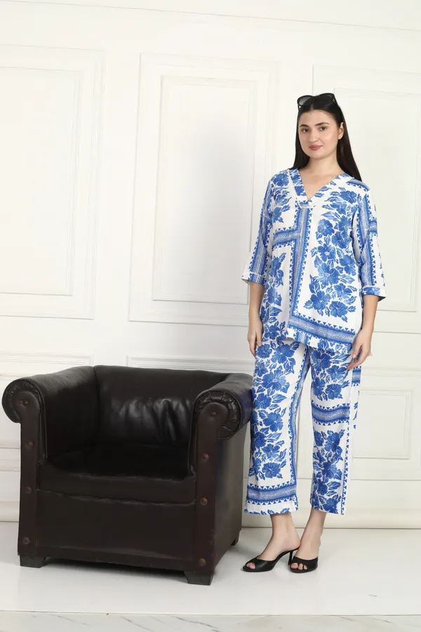 Women_Blue_Floral_Co-Ord_Set