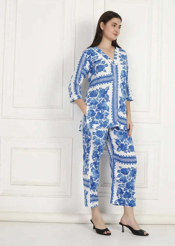 Women_Blue_Floral_Co-Ord_Set