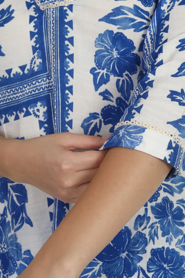 Women_Blue_Floral_Co-Ord_Set