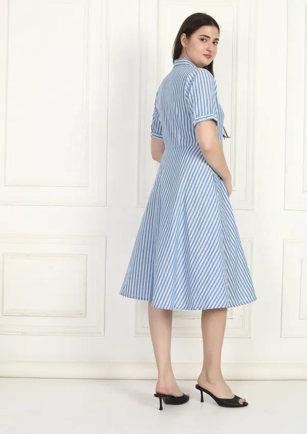 Women_Blue_Stripe_Dress