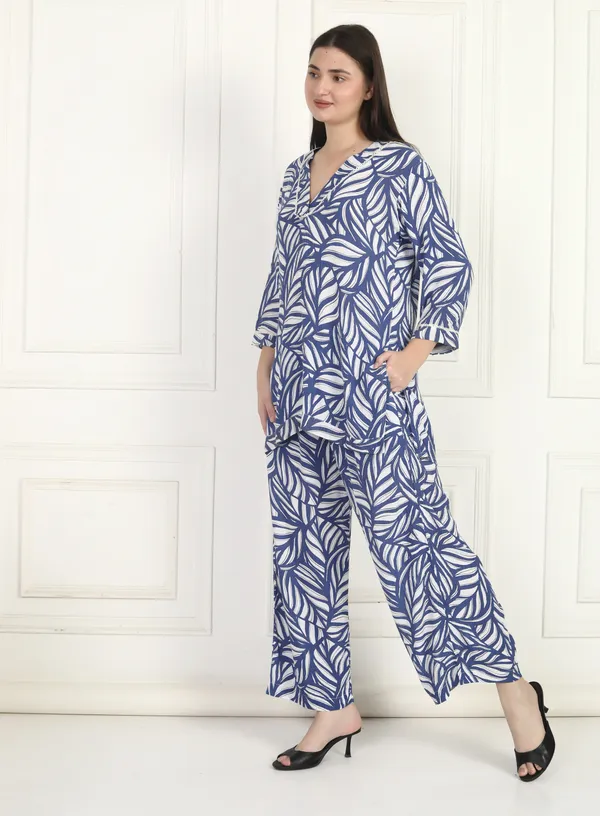 Women_Blue_White_Printed_Co-Ord_Set