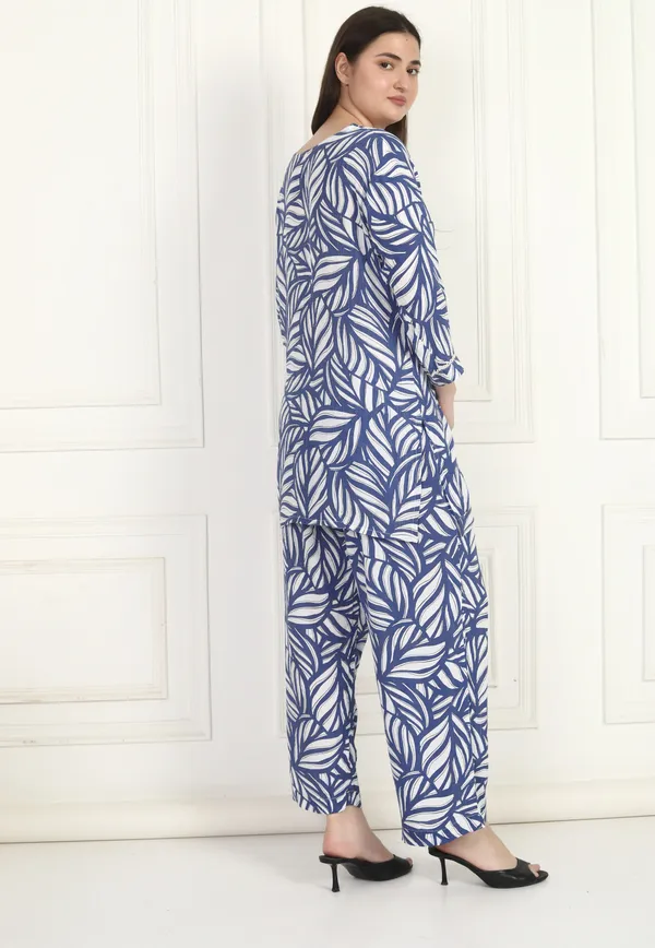 Women_Blue_White_Printed_Co-Ord_Set