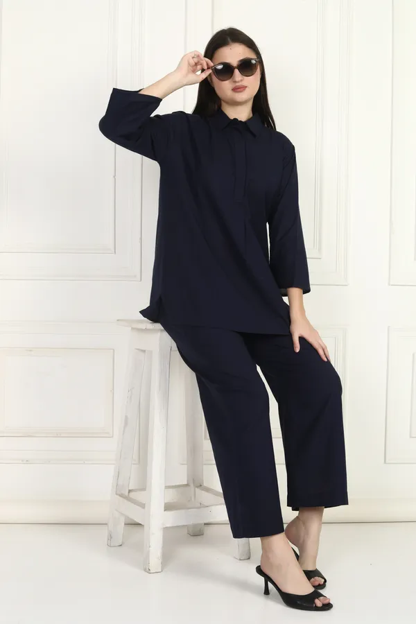 Women_Navy_Blue_Co-Ord_Set