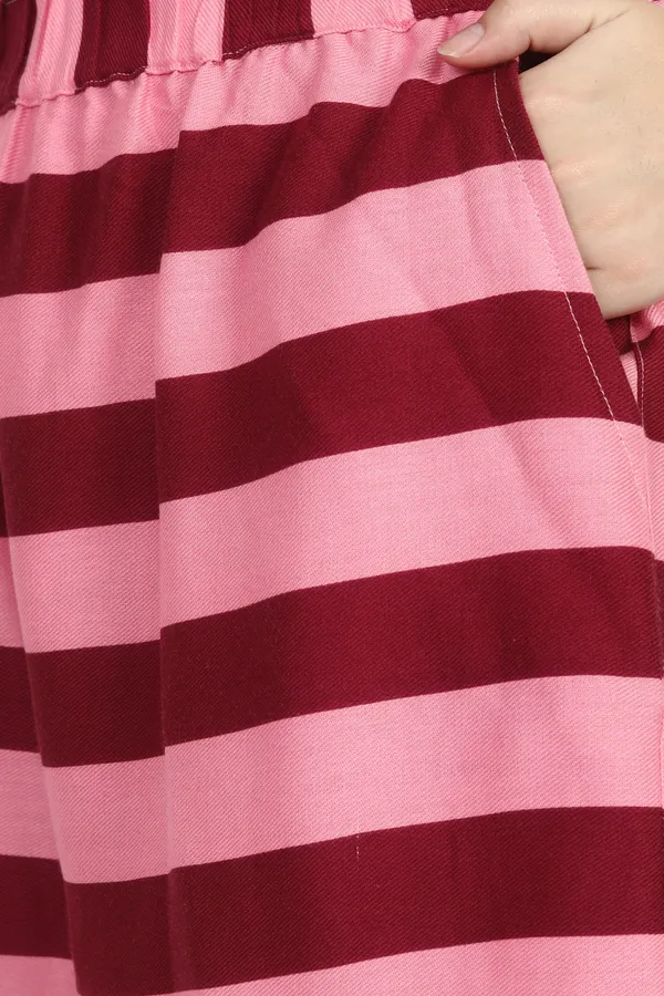 Women_Pink_Shorts_Stripe