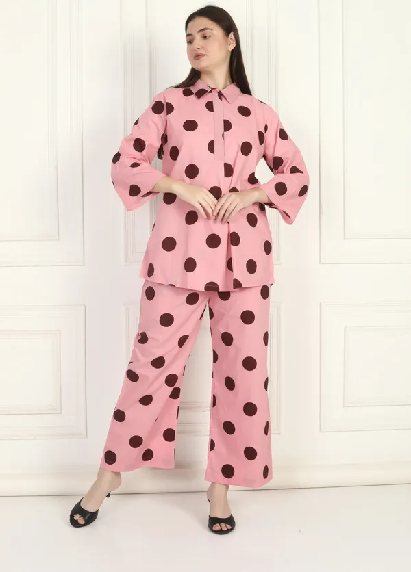 Women_Polka_Pink_Co-Ord_Set
