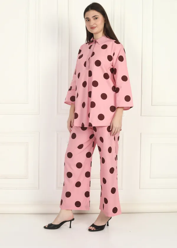 Women_Polka_Pink_Co-Ord_Set