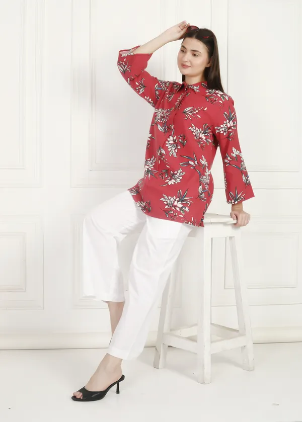 Women_Red_White_Co-Ord_Set