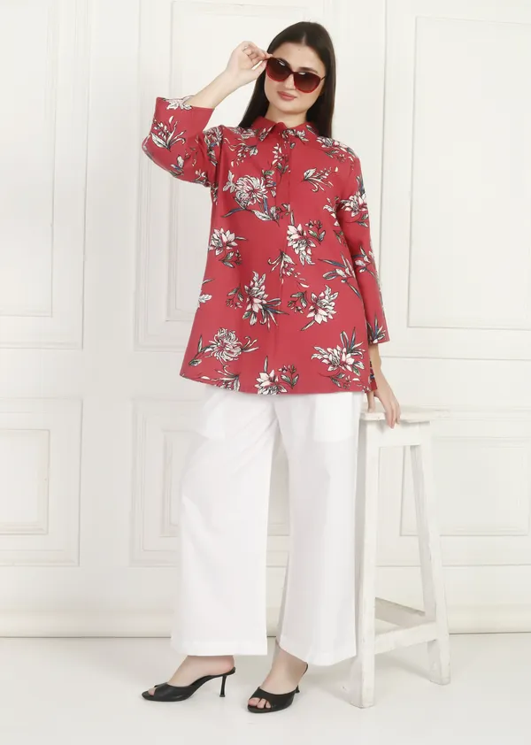 Women_Red_White_Co-Ord_Set