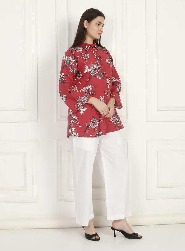 Women_Red_White_Co-Ord_Set