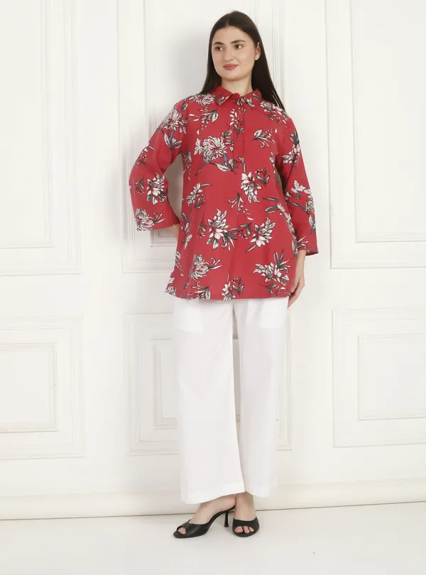 Women_Red_White_Co-Ord_Set