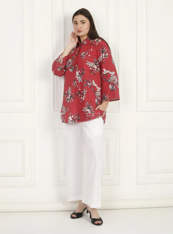 Women_Red_White_Co-Ord_Set