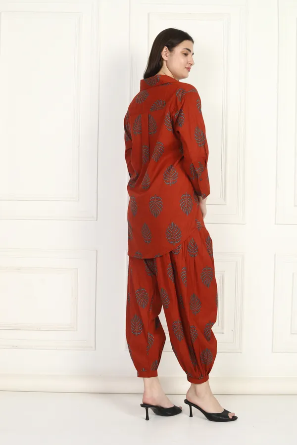 Women_Rust_Red_Printed_Co-Ord_Set