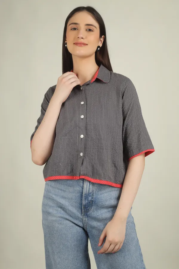 Grey_Cotton_Oversized_Short_Sleeve_Top_For_Women