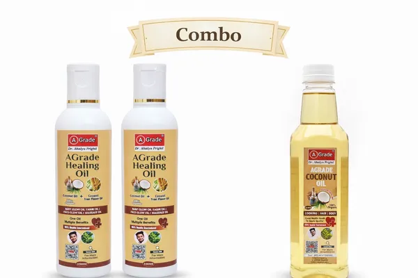 Agrade_Organic_Virgin_Coconut_Oil_Cold_Pressed_Unrefined_Pure_For_Cooking_Hair_And_Agrade_Healing_Oil_For_Skin_Hair_And_Baby_Care_Coconut_Oil_And_Coconut_Tree_Flower_Oil_Multipurpose_Massage_Oil