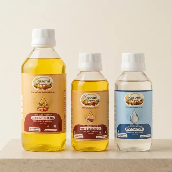 Groundnut_Oil_,_White_Sesame_Oil_And_Coconut_Oil