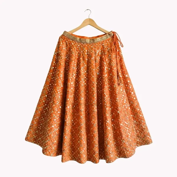 Marigold_Lehenga,_Choli_And_Dupatta_For_Kids