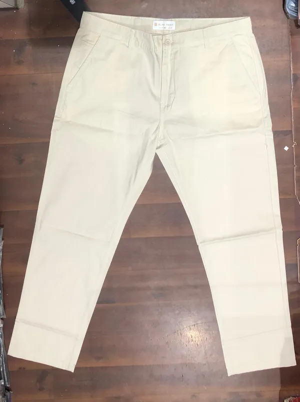 Cream_Cotton_Blend_Slim_Fit_Jeans_For_Men