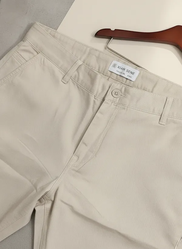 Cream_Cotton_Blend_Slim_Fit_Jeans_For_Men