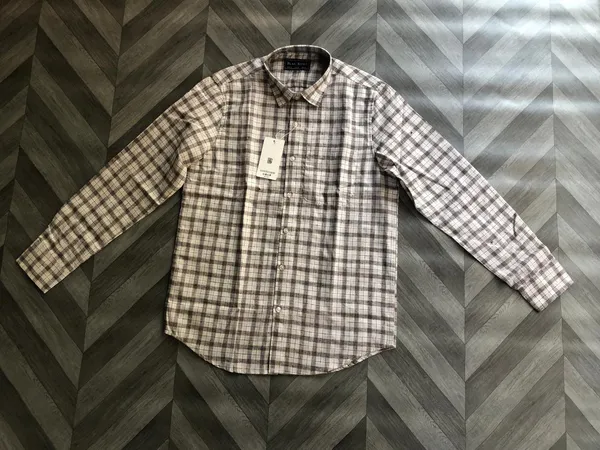 Brown_Grey_Cotton_Blend_Regular_Fit_Plaid_Checkered_Shirt_For_Men