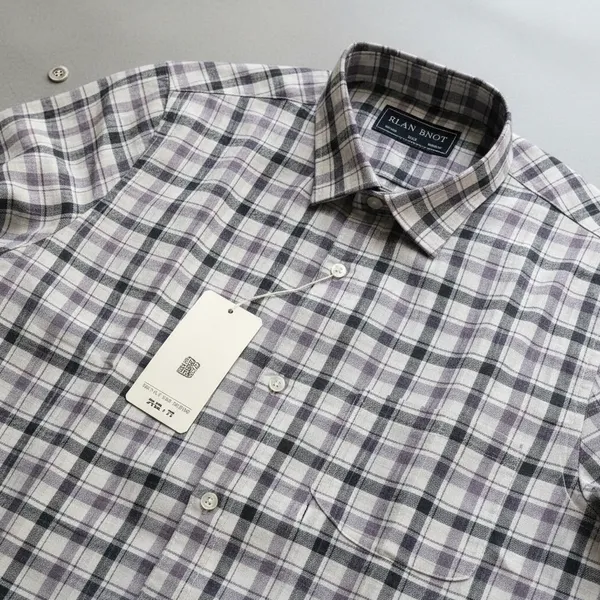 White_Black_Cotton_Blend_Regular_Fit_Checkered_Casual_Shirt_For_Men