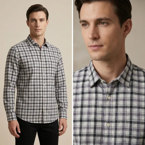 White_Black_Cotton_Blend_Regular_Fit_Checkered_Casual_Shirt_For_Men