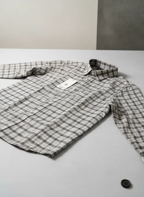 Brown_White_Cotton_Blend_Regular_Fit_Checkered_Full_Sleeve_Shirt_For_Men