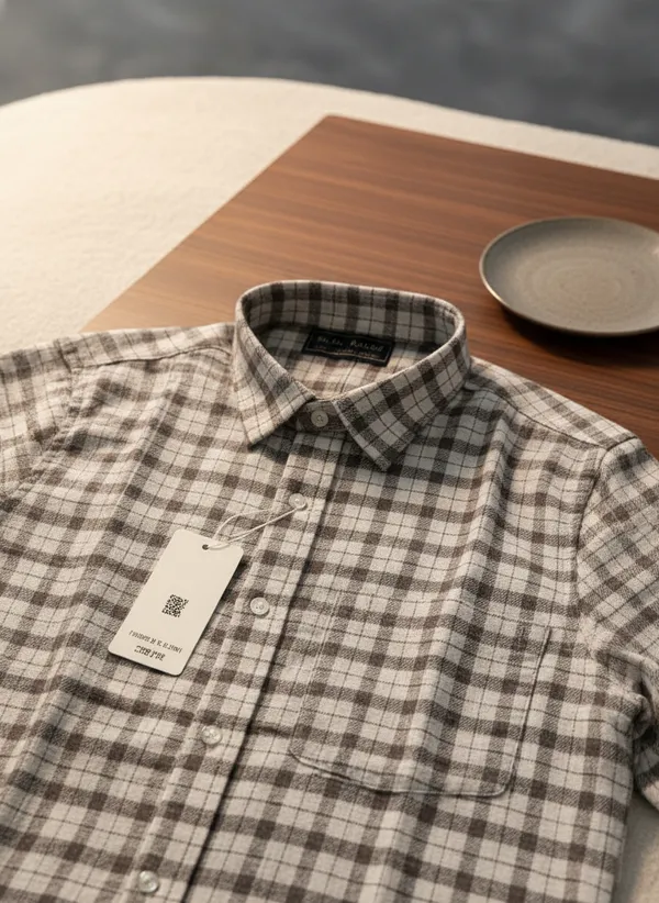 Brown_White_Cotton_Blend_Regular_Fit_Checkered_Full_Sleeve_Shirt_For_Men