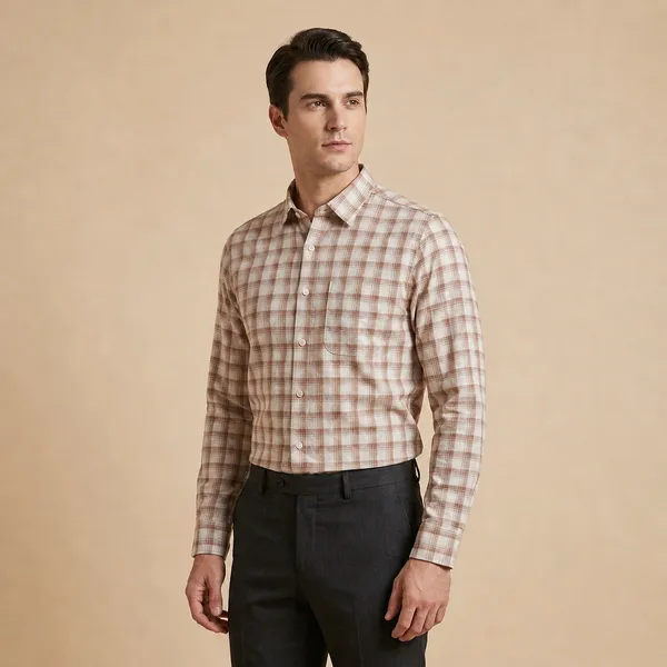 Beige_Brown_Cotton_Blend_Regular_Fit_Checkered_Casual_Shirt_For_Men