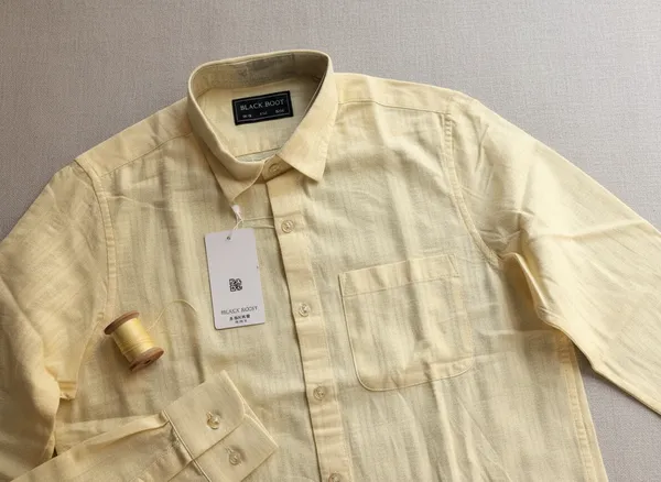 Yellow_Linen_Regular_Fit_Full_Sleeve_Casual_Shirt_For_Men