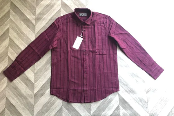 Maroon_Cotton_Blend_Regular_Fit_Striped_Formal_Shirt_For_Men