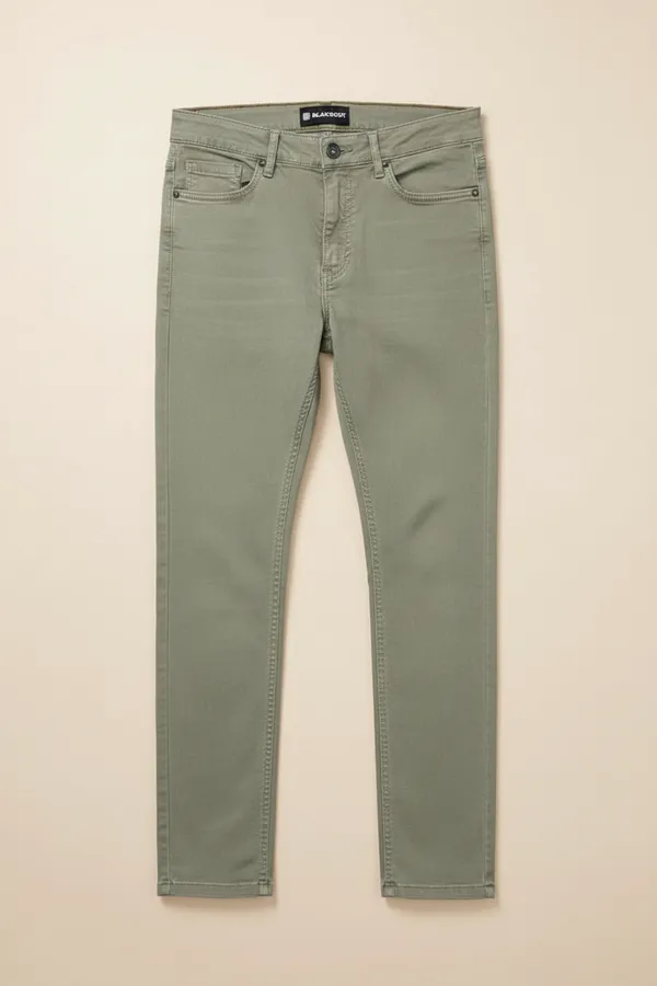 Olive_Green_Denim_Slim_Fit_Jeans_For_Men